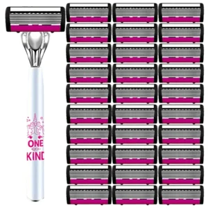Women Bikini Manual Safety razor Hair Removal Shaving 6-Layer Stainless Steel Blade Replaceable Shaver Head 1
