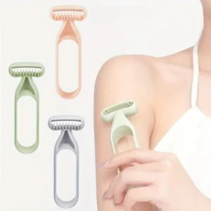 Stainless Steel Blade Manual Hair Remover - Portable Mini Razor for Underarm and Body, Unscented Personal Grooming 1