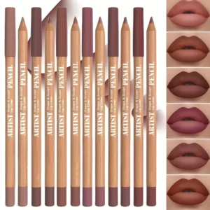 6pcs Velvet Matte Lip Liner Set - Long-Lasting Versatile Shades Longlasting Lip Makeup Berry, Brown, Pink Lip Pencil 1