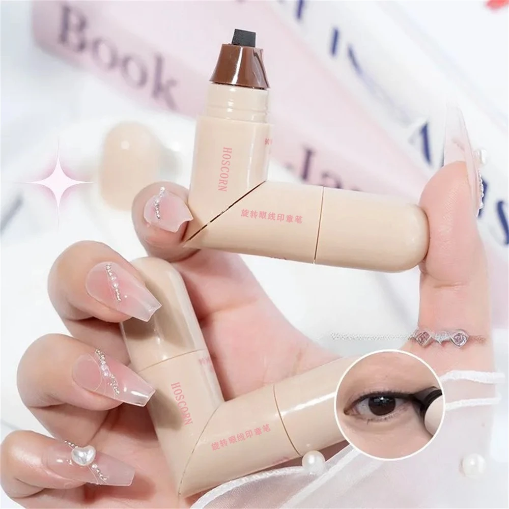Waterproof Double-Wing Integrated Eyeliner Stamp - Sweat Proof & Long Lasting Easy to Use for Beginners Lazy Makeup Stencil 4