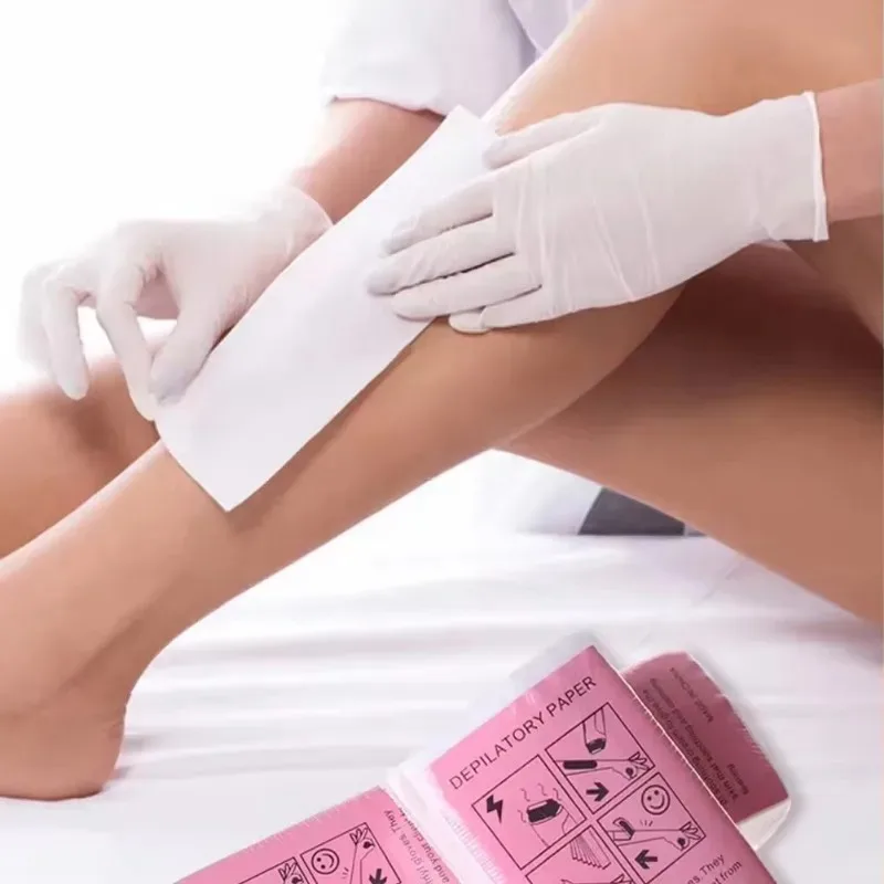 20PCS/50PCS/100PCS Wax Papers High Quality Non-woven Fabric Hair Removal Waxing Strips Depilatory Tool For Leg Hairs Removal 4