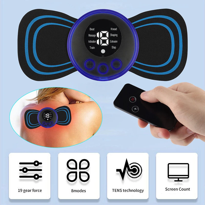Electric TENS Pulse Neck Massager EMS Cervical Massage for Neck Back Body Eletric Muscle Stimulator Electrostimulator 19 Gears 5
