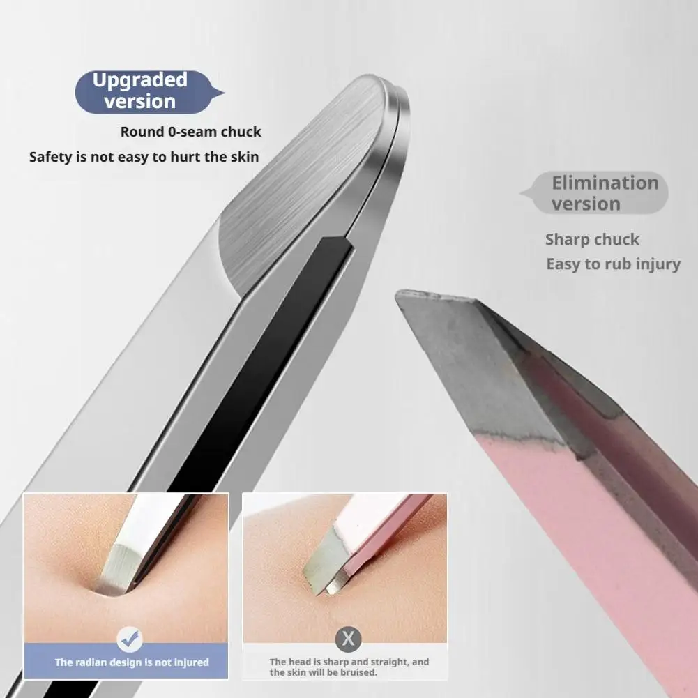 Stainless Steel Brow & Facial Hair Remover Eyebrow Tweezers Non-slip Makeup Remover Tweezer Tools Hair Removal Makeup Tools 3