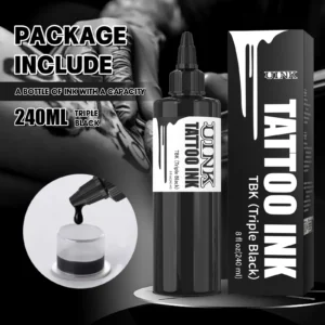 DQFART 240ml Triple Black/Withe Professional Tattoo Ink For Permanent Semi-permanent Skin Body Art Pigment Tattoo Supplies 1