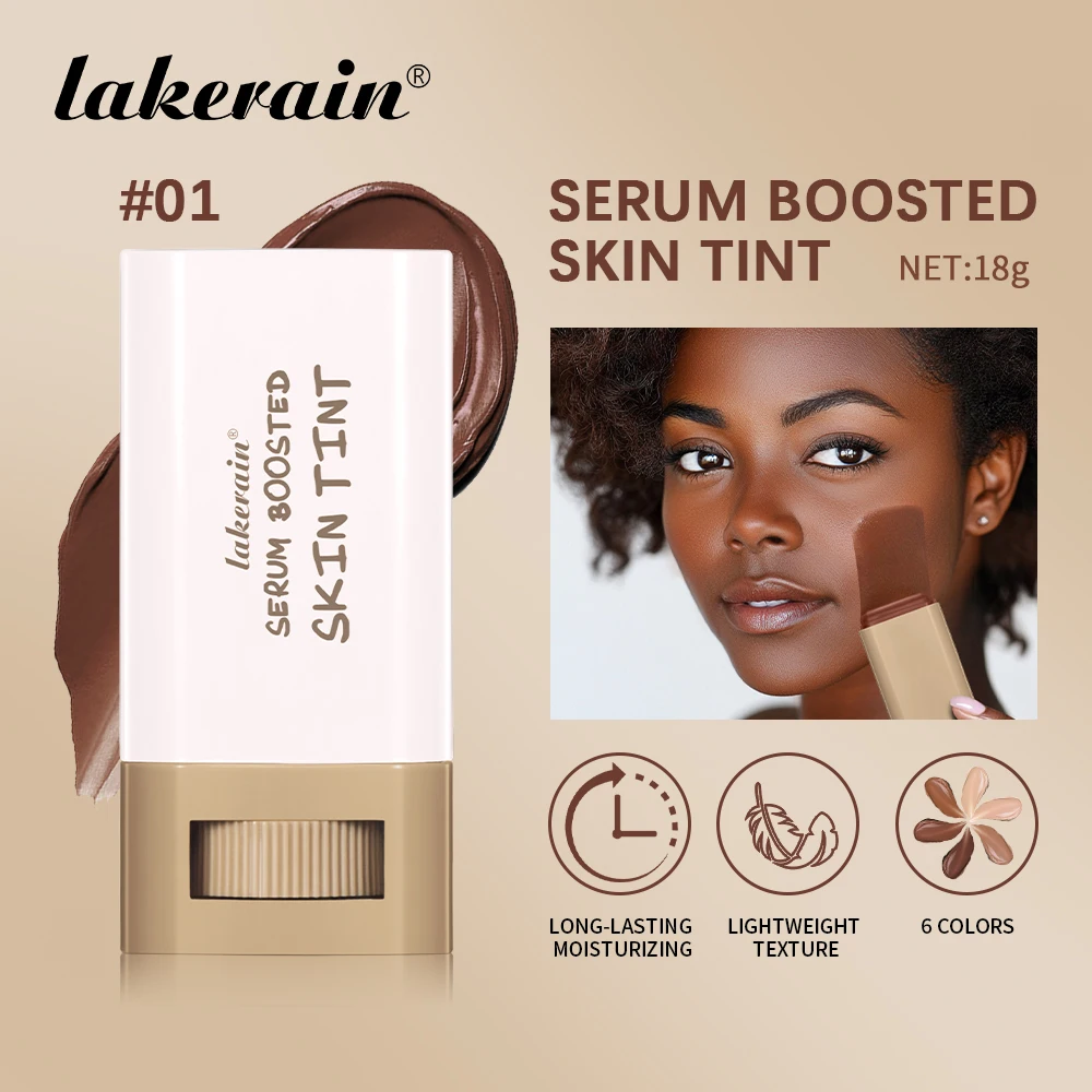 Skin Tint Foundation Stick Eraser Concealer Foundation Stick Serum Boosted Smooth Plumper Hight Coverage Travel Bronze Foundatio 3