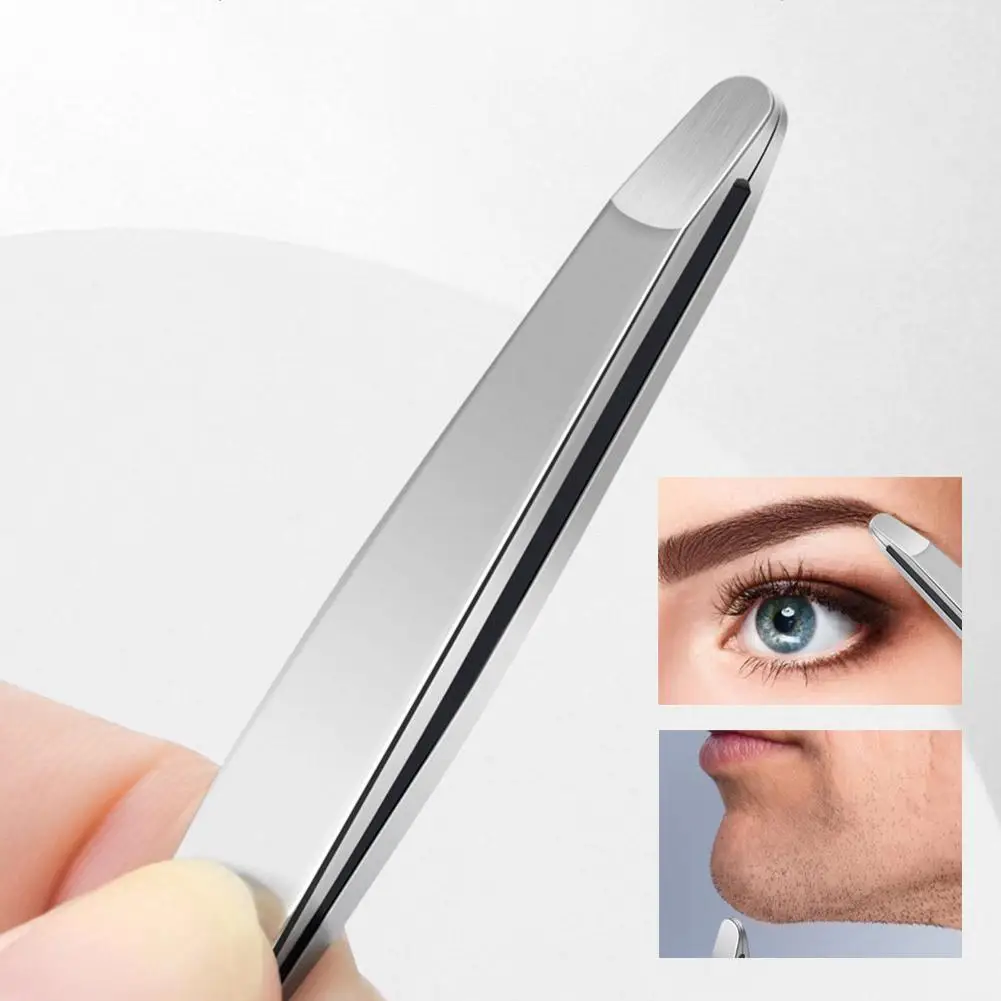 Stainless Steel Brow & Facial Hair Remover Eyebrow Tweezers Non-slip Makeup Remover Tweezer Tools Hair Removal Makeup Tools 2