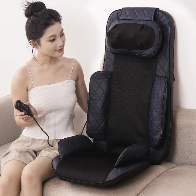 Full Body Massage Seat Cushion with Heat Vibration Warmer Back Massager for Chair Pad Kneading Christmas Gifts for Women Men 5