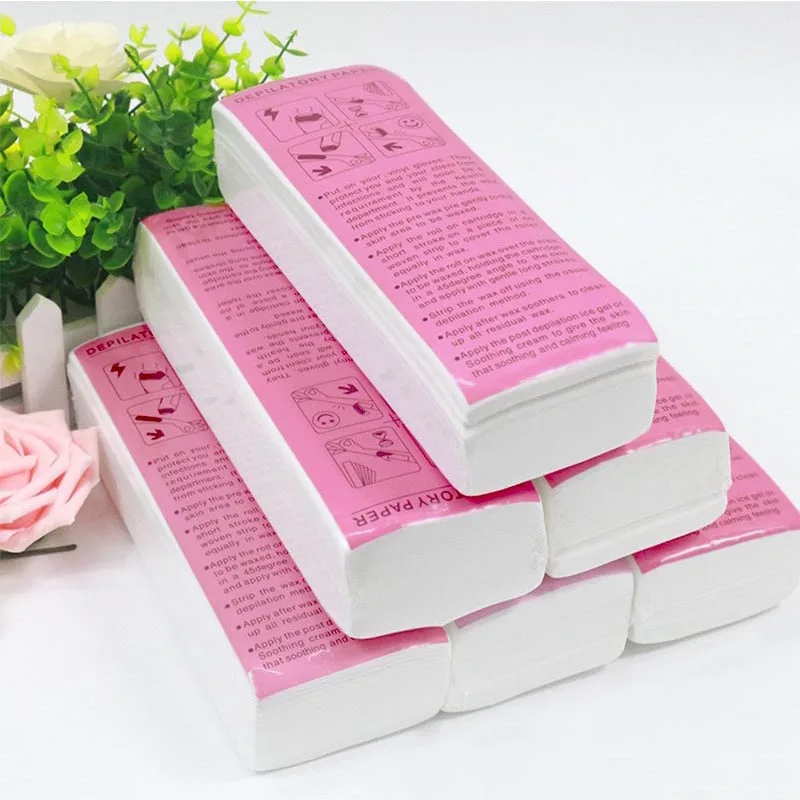 New 200/100pcs Waxing Strips Wax Band Paper for Waxing Tape Paper To Depilate with Wax Depilatory Wax Strips Lz01 4