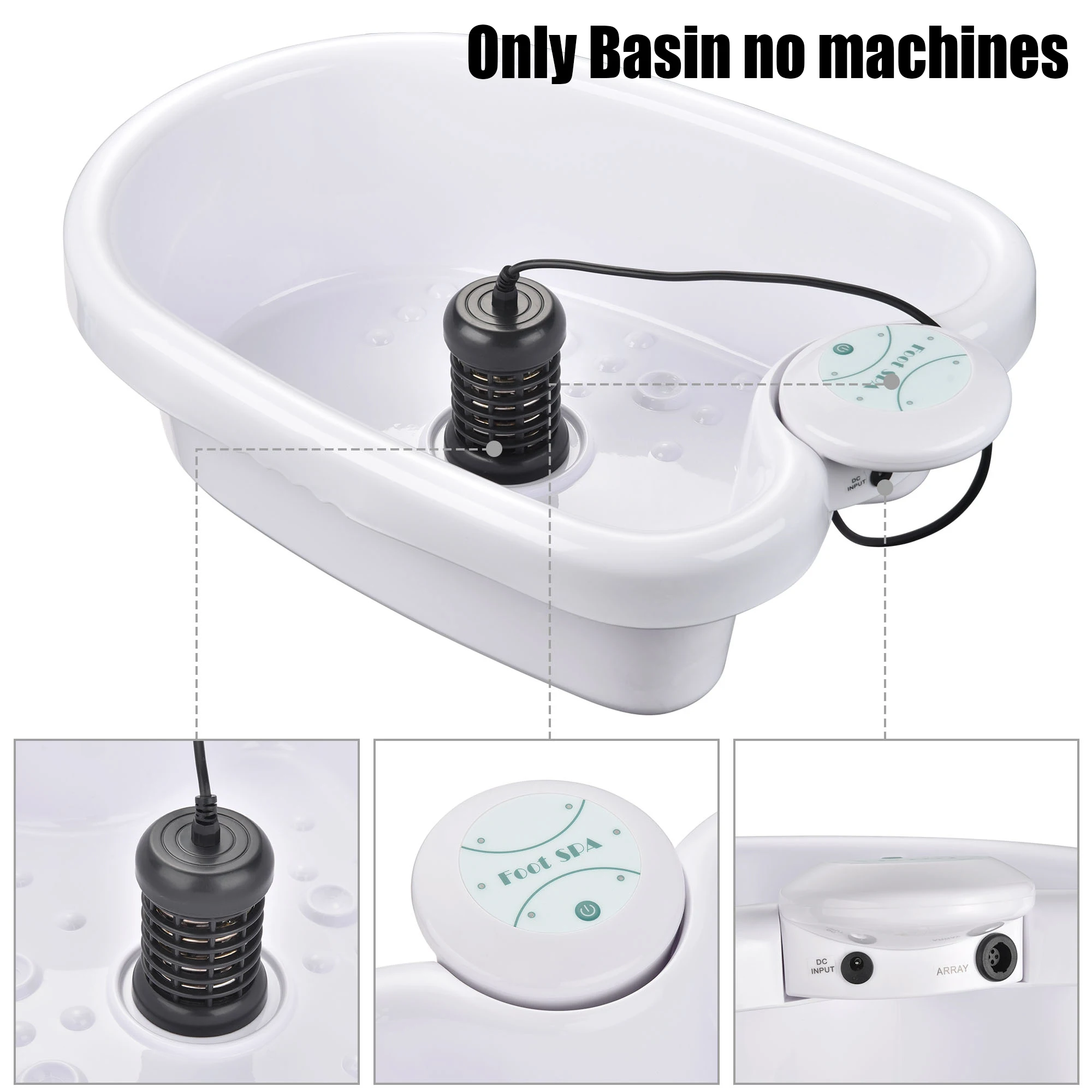 Only Foot BathTub Detox Ion Foot Spa Bath Basin Foot Soaking Bucket Sauna Footspa Bathtub Vibration Footspa BathCare Arrays Aqua 5