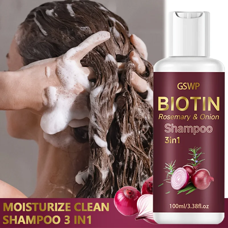 GSWP 3-in-1 rosemary and onion shampoo conditioner set,containing glycerine, rosemary ingredients, rich foam,deep cleaning.200ml 2