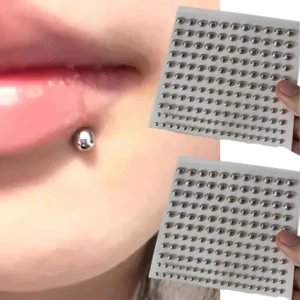 Sticker Fake Belly Eyebrow Lip Piercing Stud Non Piercied Earring Set Fake Nose Ring Piercing Jewelry Dermal Anchor Top 1