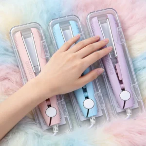3-in-1 Hair Straightener for Hair Mini Flat Iron Styling Tools & Appliances Brush Beard Salon Hair Curler Professional Hot Comb 1