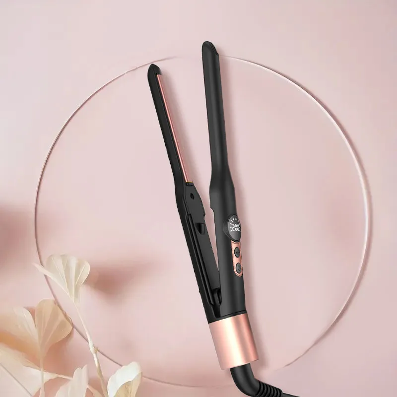 Mini Flat Iron Hair Straightener 1/3 Inch Pencil Flat Iron for Women Portable Travel Straightener and Curler 2 in 1 5