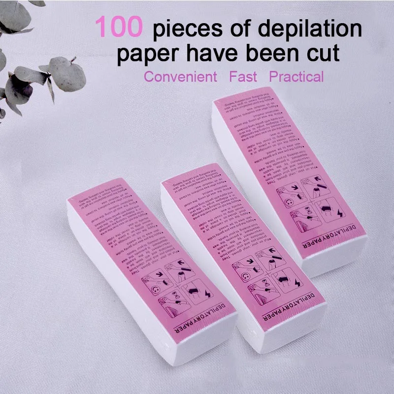 New 200/100pcs Waxing Strips Wax Band Paper for Waxing Tape Paper To Depilate with Wax Depilatory Wax Strips Lz01 5