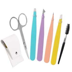 6 PCS Eyebrow Tweezers Set - Tweezers for Women and Men Facial Hair Chin, Eyebrow Kit Ingrown Hair Tweezers Precision Tweezers 1