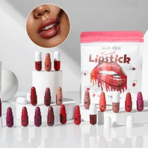 MAGIC CASA 18-Color Capsule Lipstick Set - Mini Matte, Long-lasting, Waterproof, Non-transfer，Soft matte finish 1