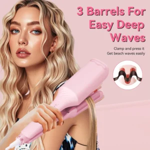 1.25 Inch Deep V-shaped Hair Curling Iron Ghost Waves Wave Perm Tourmaline Hair Curler With Multiple Temperature Her's Gifts 1