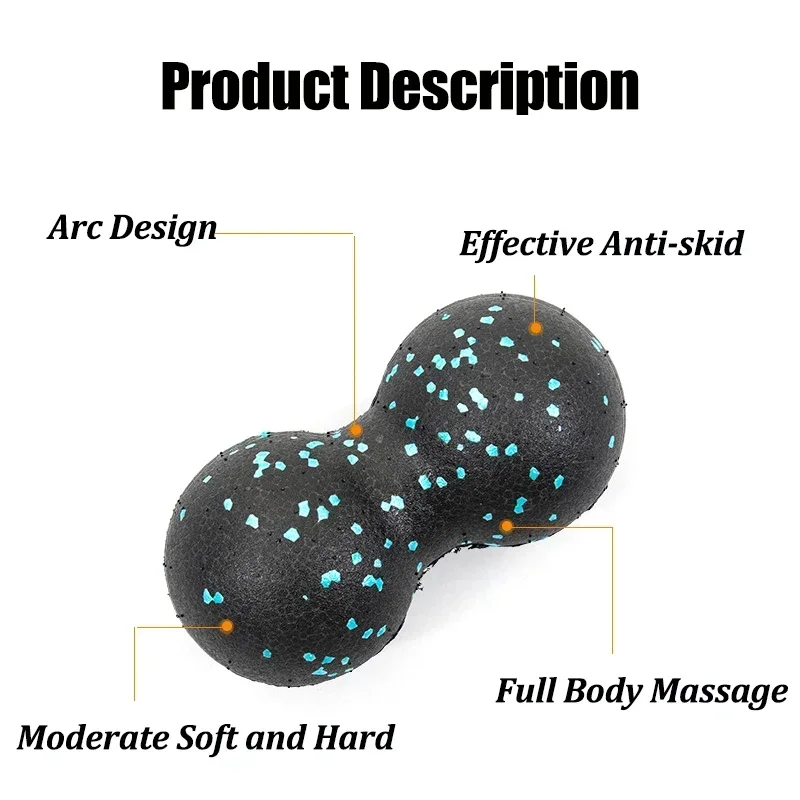 EPP 8cm Peanut Balls Body Massage Fascia Ball High Density Muscle Relaxation Lacrosse Fitness Yoga Myofascia Ball Relieve Pain 5