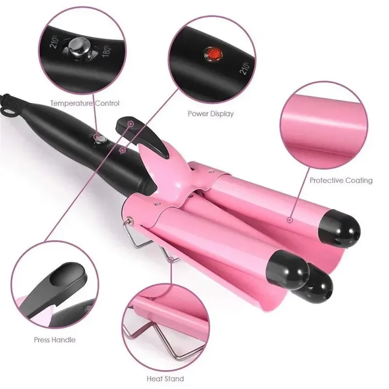 Professional Hair Curling Iron Ceramic Triple Barrel Hair-Curler Irons Hair Wave Waver Styling Tools Hair Styler Wand for Woman 4