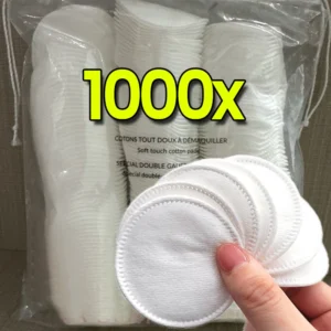 Disposable Soft Circular Makeup Remover Pads Doubles Sided Breathable Cotton Pads for Daily Facial Cleaning Nail Polish Remover 1