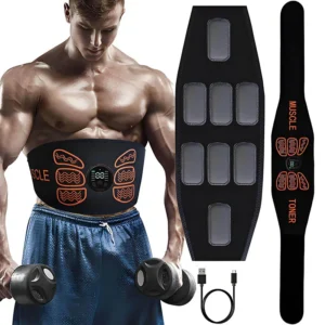 Abdominal Muscle Toner EMS Muscle Stimulator Electric Toning Belt Waist Trainer USB Recharge Body Weight Loss Fitness Massager 1