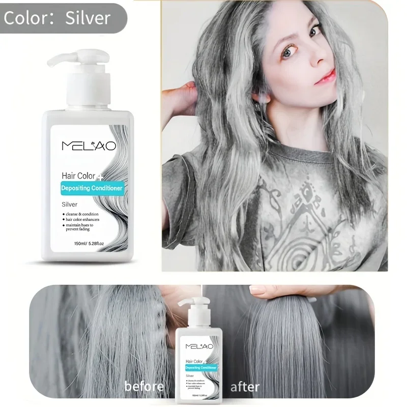 MELAO Hair Dye - Semi Permanent Hair Color Depositing Conditioner, Cruelty-free 6