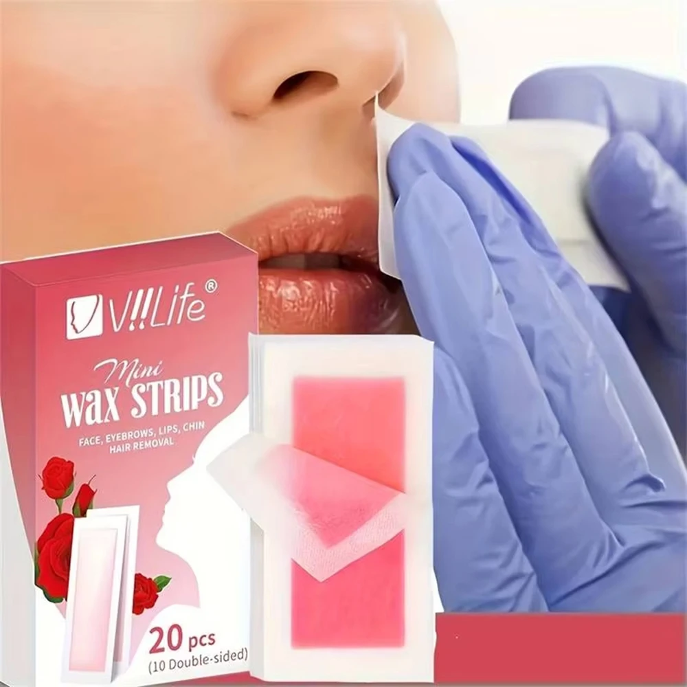 20/40Pcs Professional Hair Removal Wax Strips Waxing Wipe Sticker For Face Leg Lip Eyebrow Leg Arm Body Hair Remove 4