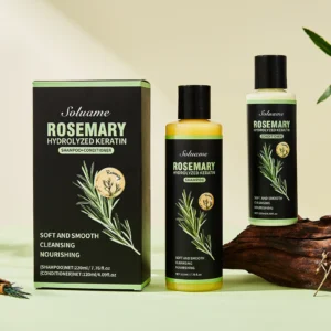 Rosemary Hydrolyzed Keratin Shampoo and Conditioner Set for Damaged Hair, Nourishing Hair Care for Soft, Smooth, Strong Hair 1