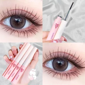 Ultra-Fine Brush Mascara Makeup Silk Fiber Lengthens Eyelashes Waterproof Fast Dry Matte Brown Black Curling Mascara Comestics 1