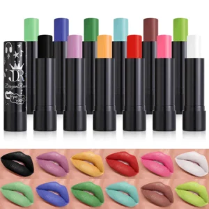 12 Colors Matte Nude Red Lipsticks Waterproof Pink Black Purple Velvet Lipstick Long Lasting Makeup Lip Stick Halloween Cosmetic 1