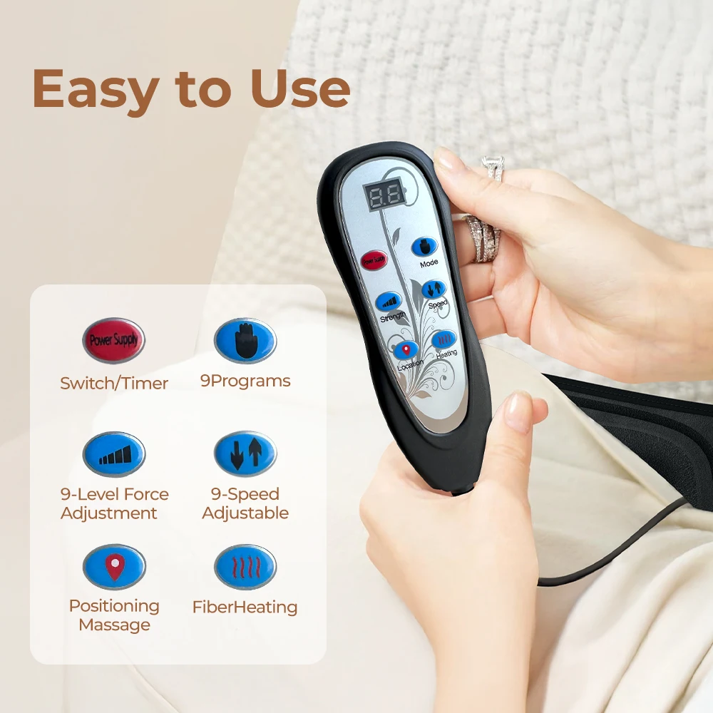 Back Massager with Heat, Massage Chair Pad for Shoulder and Back, Deep Tissue Vibration Seat Cushion for Body Relief, Best Gifts 6