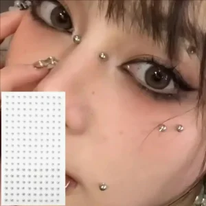 58pcs Non Piercing Lip Nails Sticker Selfadhesive Waterproof Reusable Fake Lip Nail Eyebrow Nose Ring Body Belly Button Jewelry 1