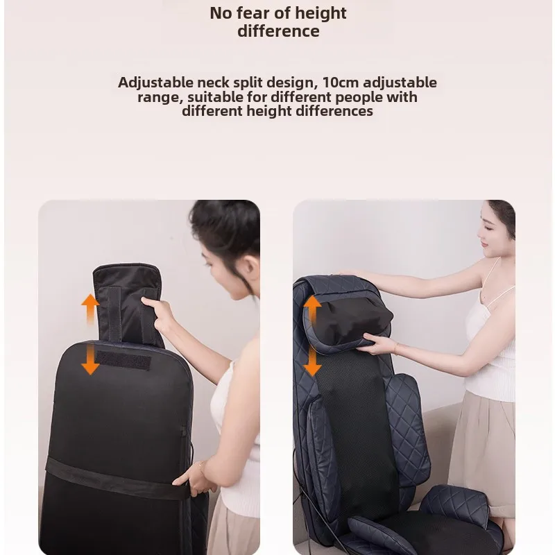 Full Body Massage Seat Cushion with Heat Vibration Warmer Back Massager for Chair Pad Kneading Christmas Gifts for Women Men 4