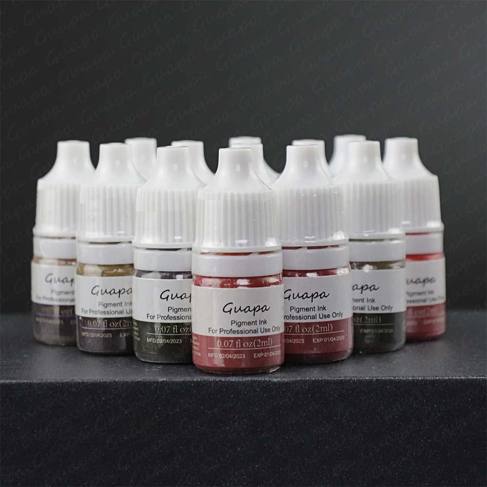 2ml/Bottle Permanent Makeup Machine Use Liquid Microblading Pigment Paint Tattoo Ink Tattoo Supply For Eyebrows Eyeliner Lip 4