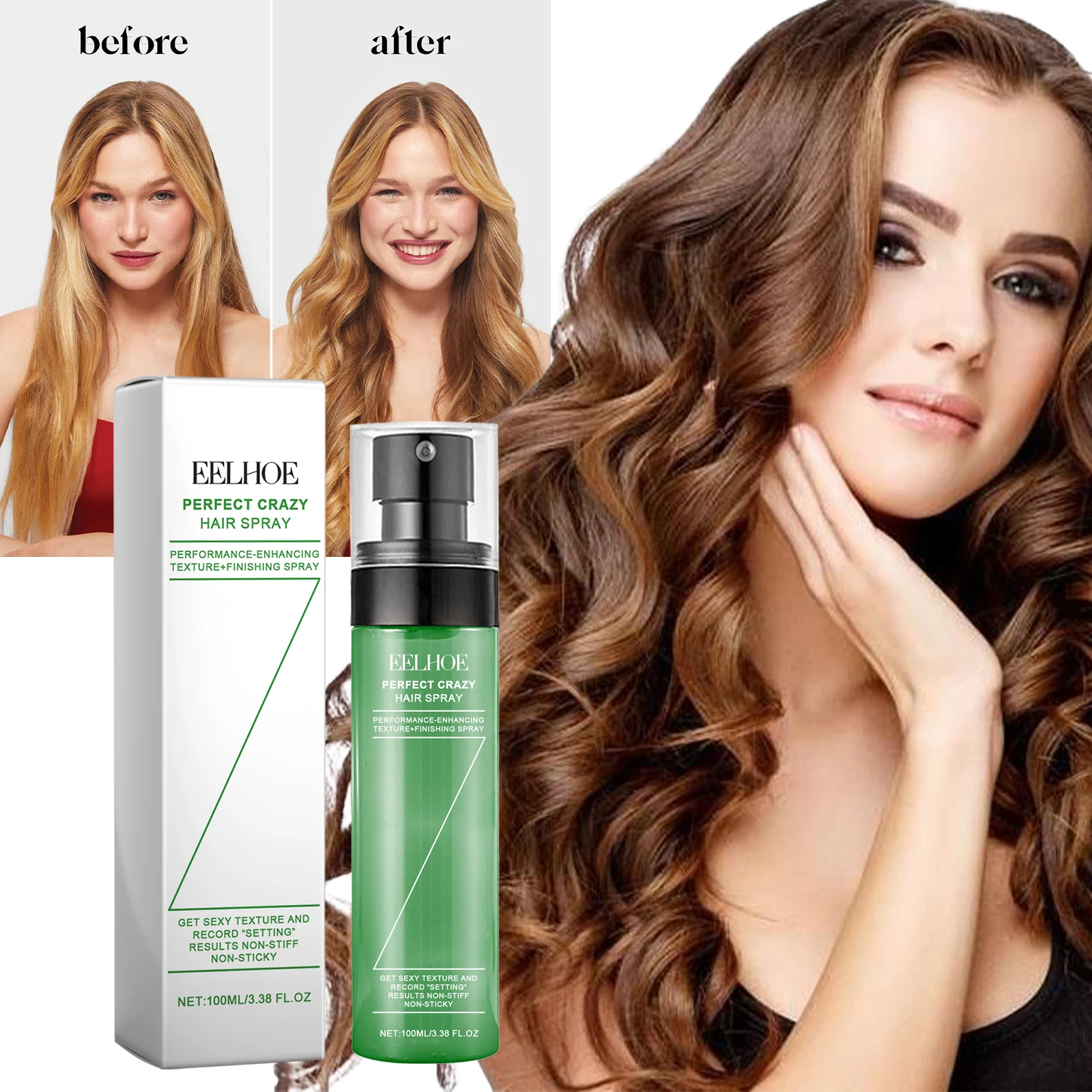 EELHOE No Wash Dry Hair Spray Refreshing Hair Styling Spray Fluffy Hair Care Oil Control Free Air and Fluffy Dry Shampoo Spray 6