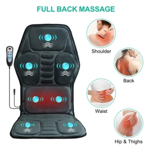 Vibration Back Massager Seat Cushion with Heat,Massage Chair Pad,Chair Massager for Pain Relief at Office/Home,Gifts for Parents 1