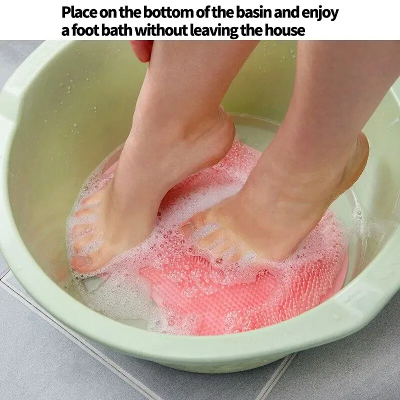 Foot Scrubbing Pad Bathroom Bath Brush Multifunctional Scrubbing Foot Massage Pad Non-slip Foot Pad Silicone Bath Brush 5