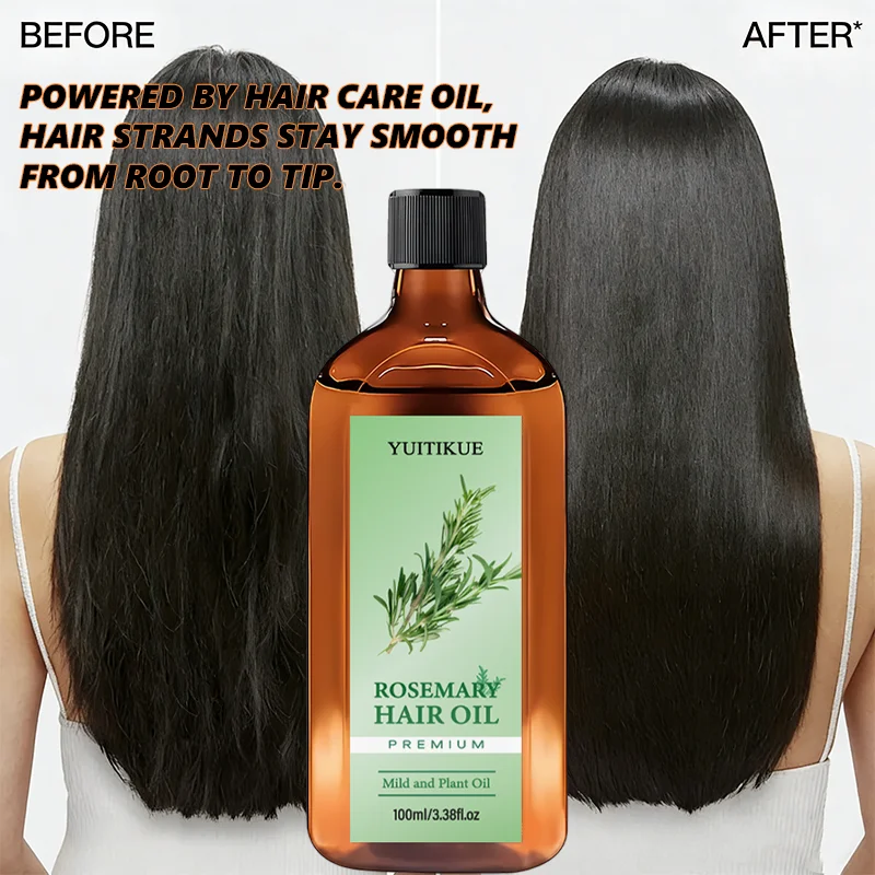YUITIKUE Premium Rosemary Hair Oil | Mild Plant-Based Formula | For Gentle Hair & Scalp Nourishment & Healthy Hair Care 100ml 5