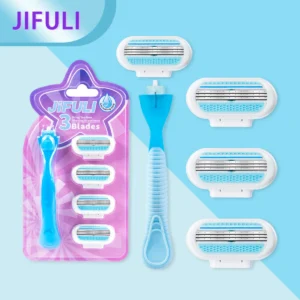 Women Bikini Manual Safety Razor Hair Removal Shaving 3-Layer Stainless Steel Blade Replaceable Shaver Head 1
