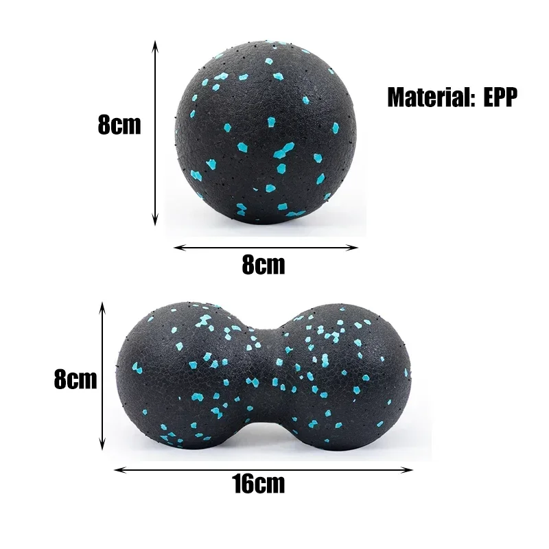 EPP 8cm Peanut Balls Body Massage Fascia Ball High Density Muscle Relaxation Lacrosse Fitness Yoga Myofascia Ball Relieve Pain 6