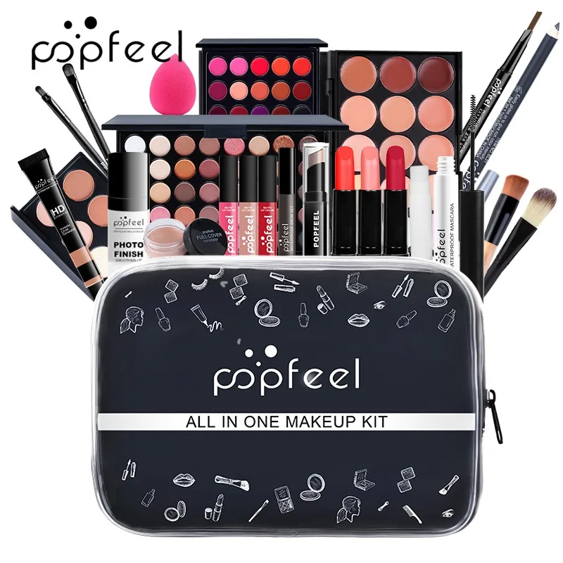 POPFEEL All In One Makeup Kit for Women Full Kit Set, All in One Makeup Sets Include Eyebrow Eyeliner Eyeshadow 3
