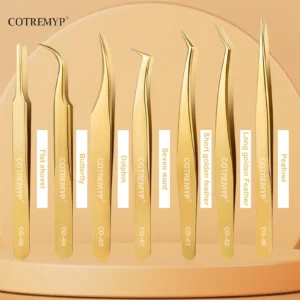 Precision Tweezers For Lashes  DIY Eyelash Extension Applicator Tools Stainless Steel Hair Removal tweezer professional makeup 1