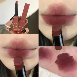TX010 Thin Tube Matte Lipstick Waterproof Sweatproof Long-Lasting Makeup Resistant Dual Use on Lips And Cheeks 1