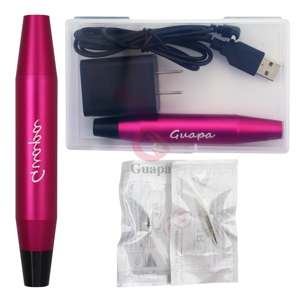 Newest Professional Tattoo Pen Contour Tattoo Gun Machine for Permanent Makeup Eyebrow Lip with Cartridge Needles 6