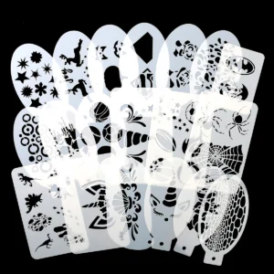 8pcs 9pcs Reusable Face Paint Stencils for Body Art Painting Halloween Party Makeup Temporary Tattoos Stencils 1