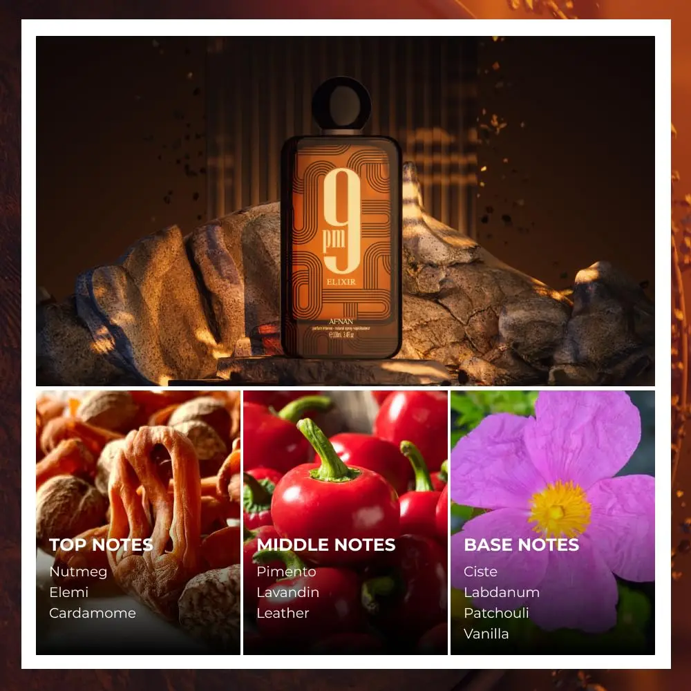 Afnan 9PM Elixir perfume, a delicate combination of tropical fruit fragrance and rich woody fragrance, is full of vitality and mystery. Daily commuting or night parties exude a unique and irresistible mature charm. 3