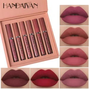 HANDAIYAN 6 PCS Lipstick Set Make-up for women Non stick Cup Waterproof Long lasting Cosmetics Korean makeup Matte lipstick 1