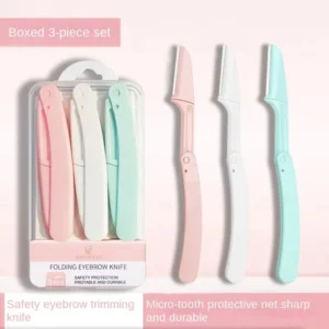 Safe Folding Ladies Face Shaver Eyebrow Trimmer Blade Anti-Scratch Razor Makeup Tools Eyebrow Trimmer Face Razor for Women 1