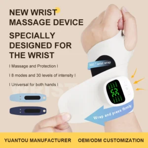 Electric Cordless Wrist Massager USB Rechargeable Vibration Relieves Tenosynovitis Massager for Carpal Tunnel Fatigue Relief 1