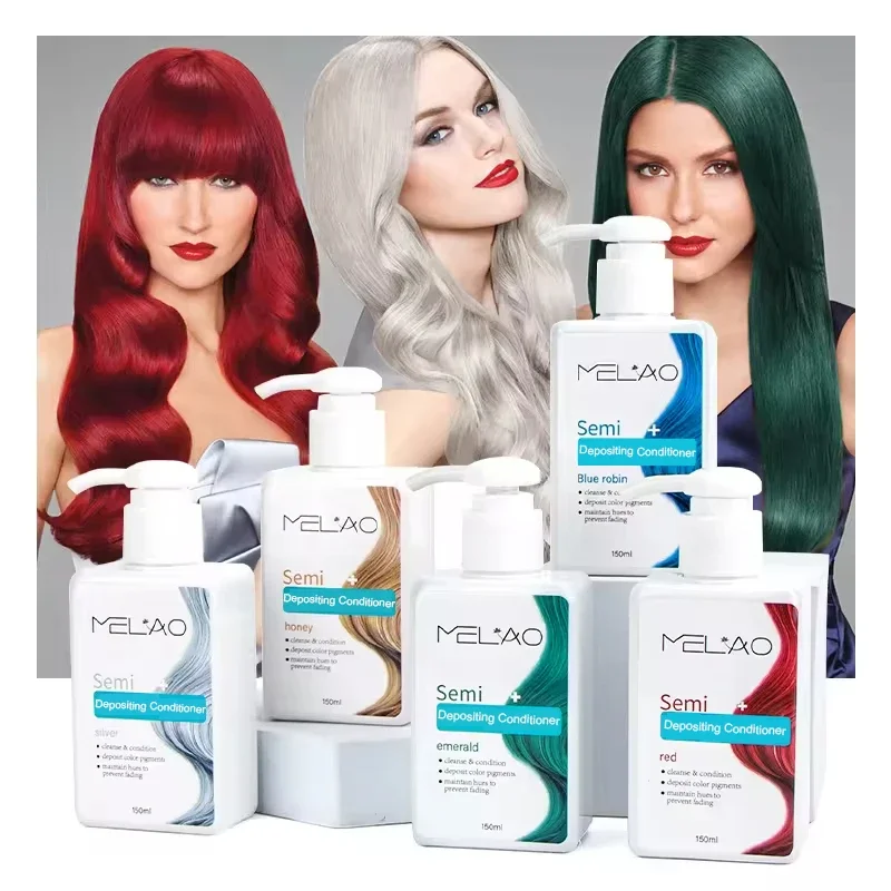 MELAO Hair Dye - Semi Permanent Hair Color Depositing Conditioner, Cruelty-free 2